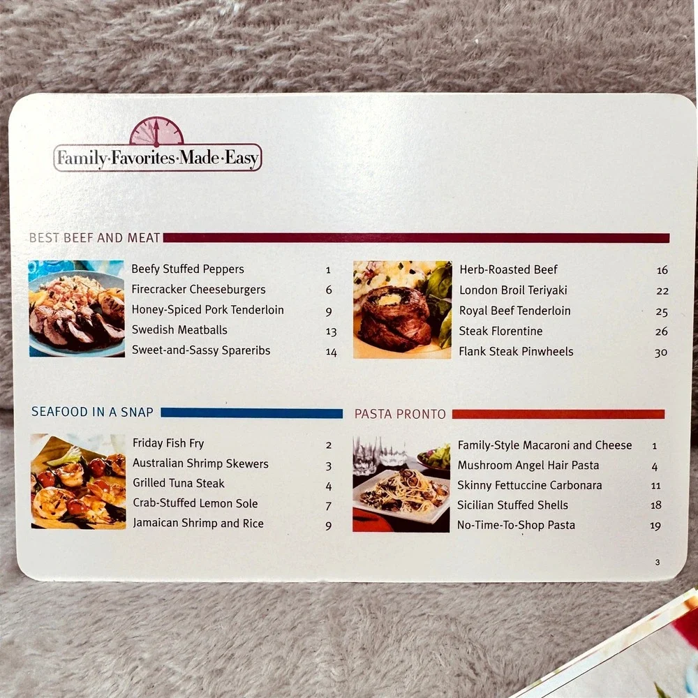 Time Life Recipe Cards Family Favorites Made Easy Set w Tabs Cooking Grannycore